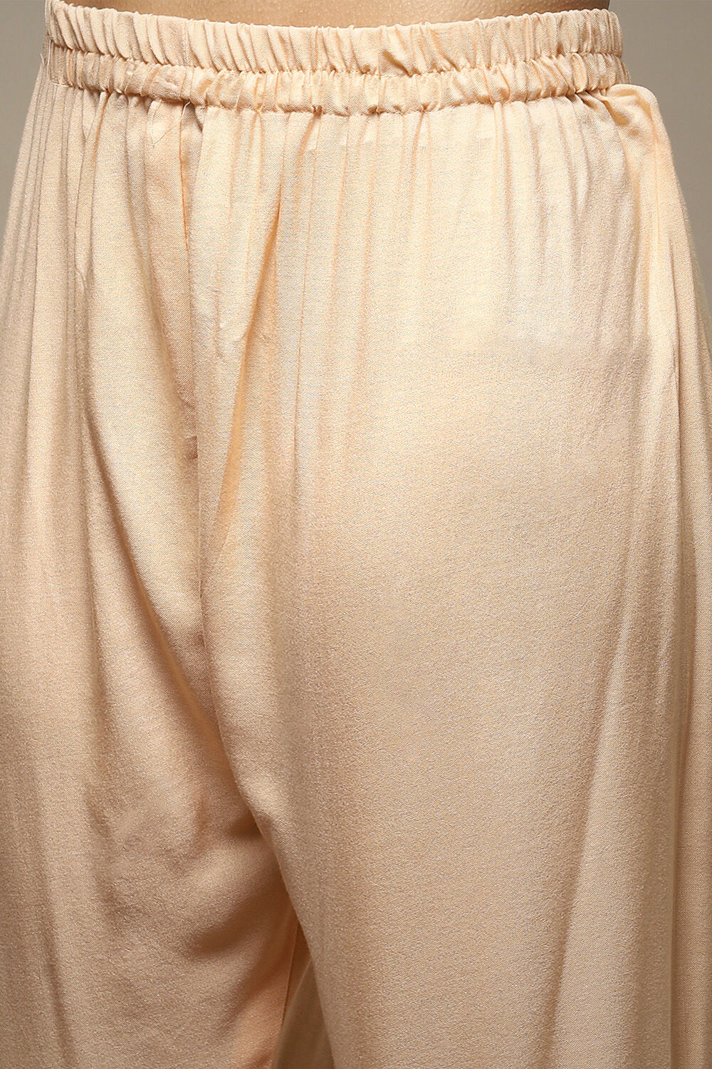 Peach Organza Lace Unstitched Suit Set image number 3