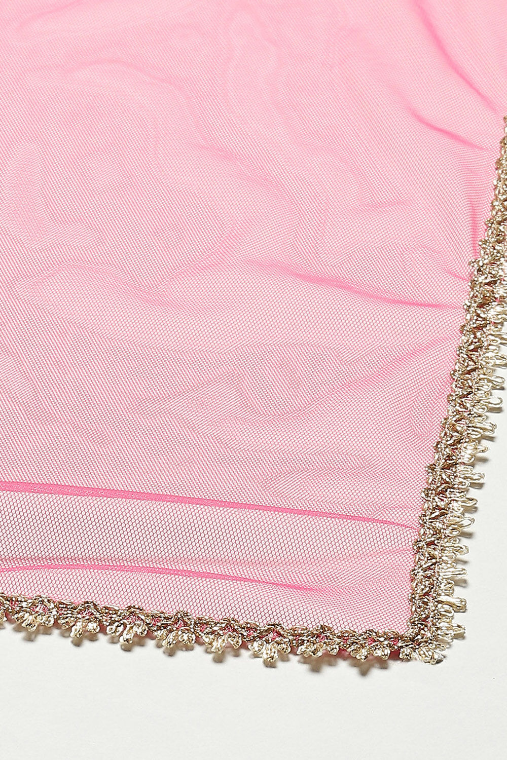 Pink Cotton Blend Layered Printed Suit Set image number 4