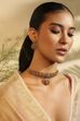 Gold Plated Brass Choker Necklace Set image number 3