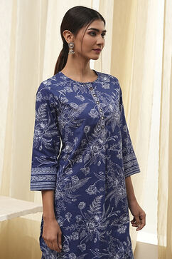 Indigo Pure Cotton Floral Co-ord Set image number 1
