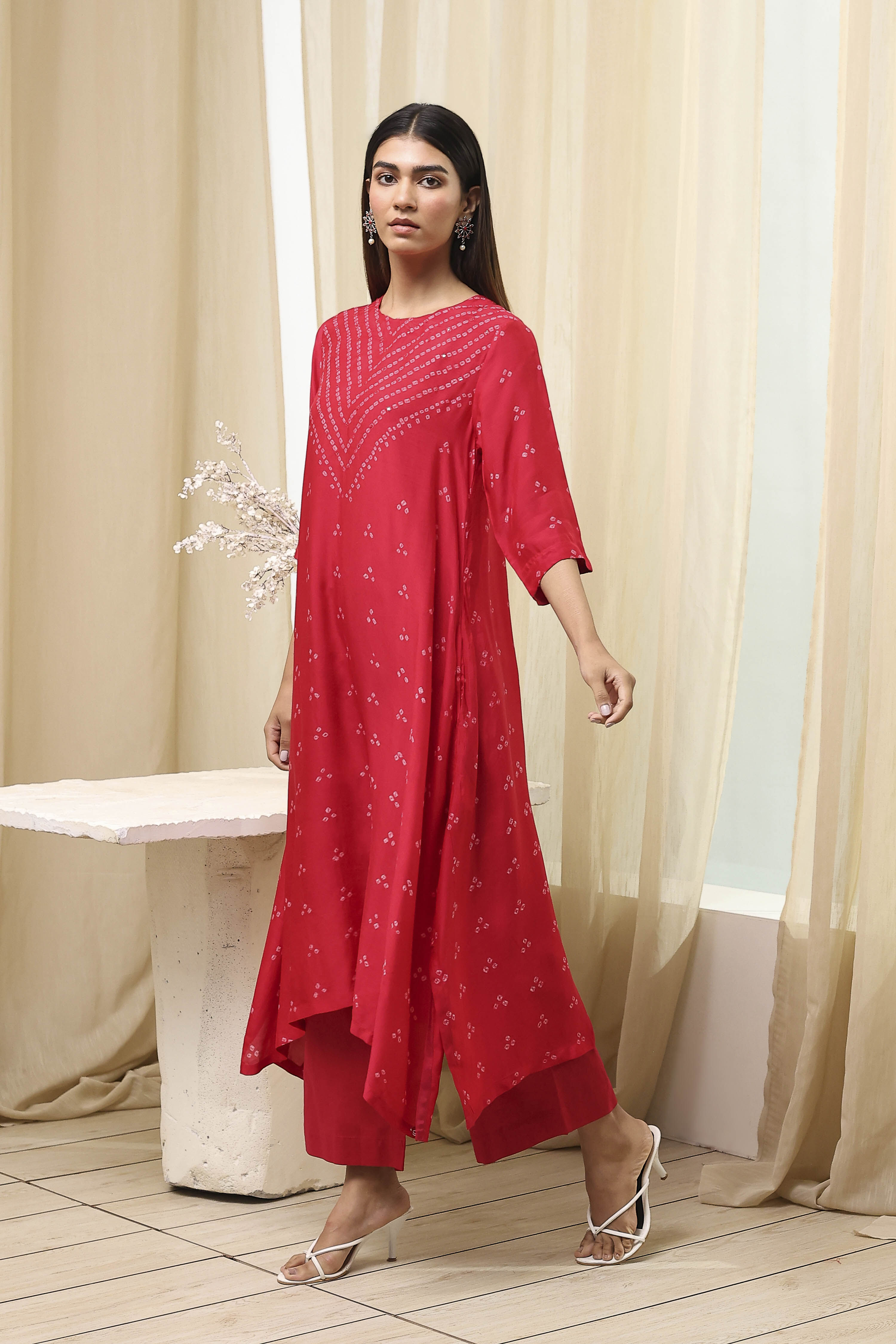 Blue Shantoon Asymmetric Suit Set image number 3