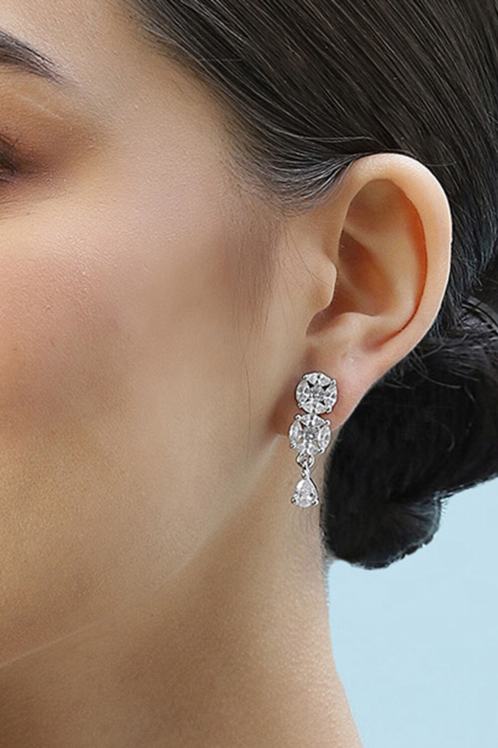 White Brass Earrings image number 1