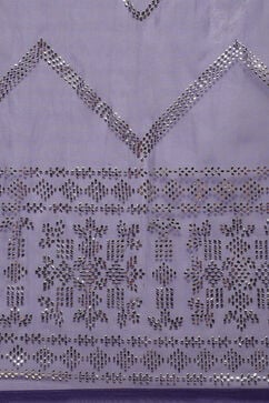 Purple Viscose Asymmetric Printed Kurta Palazzo Suit Set image number 3