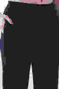 Navy Blue Solid Cotton Lycra Straight Pants image number 1