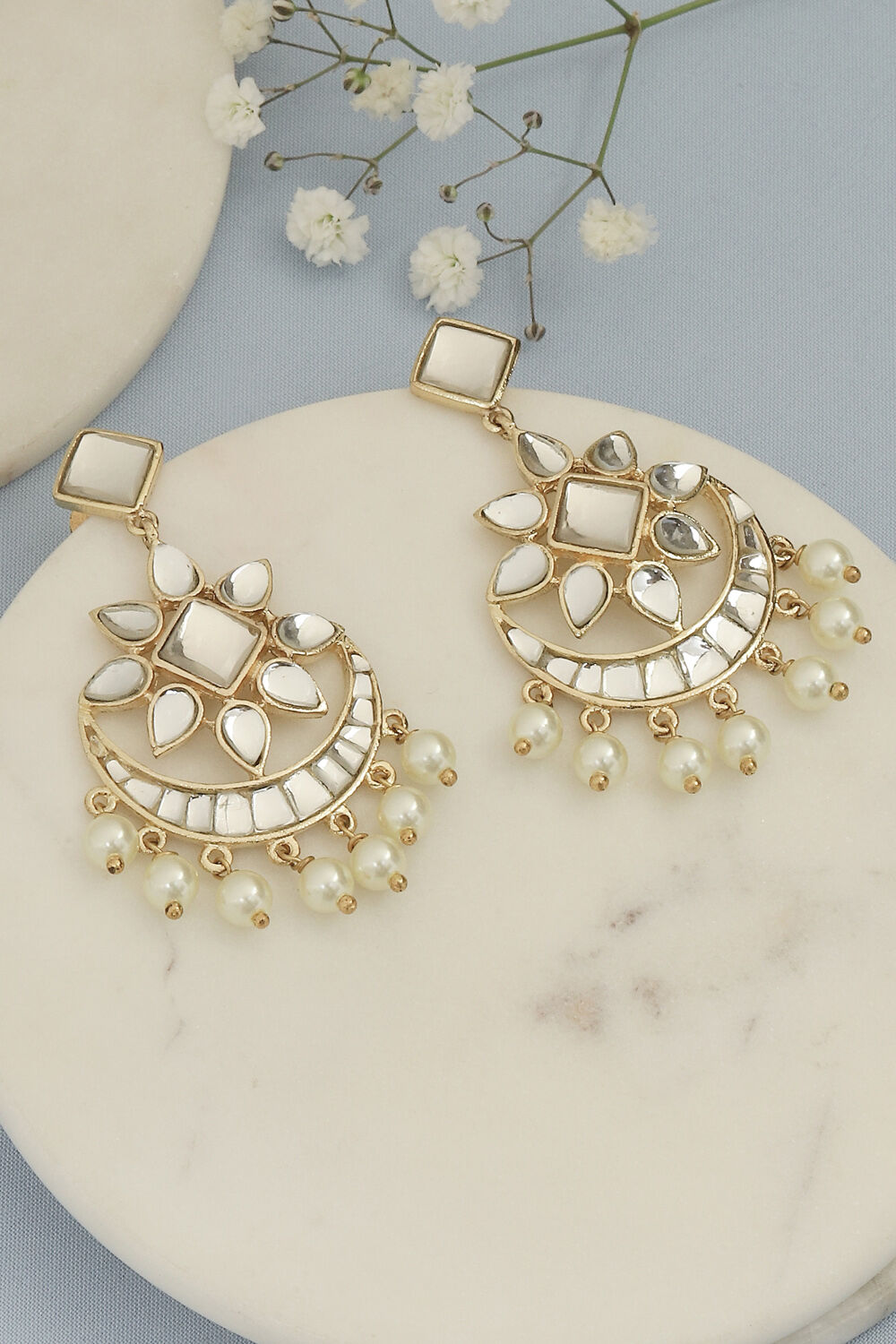 Gold Brass Earrings image number 0