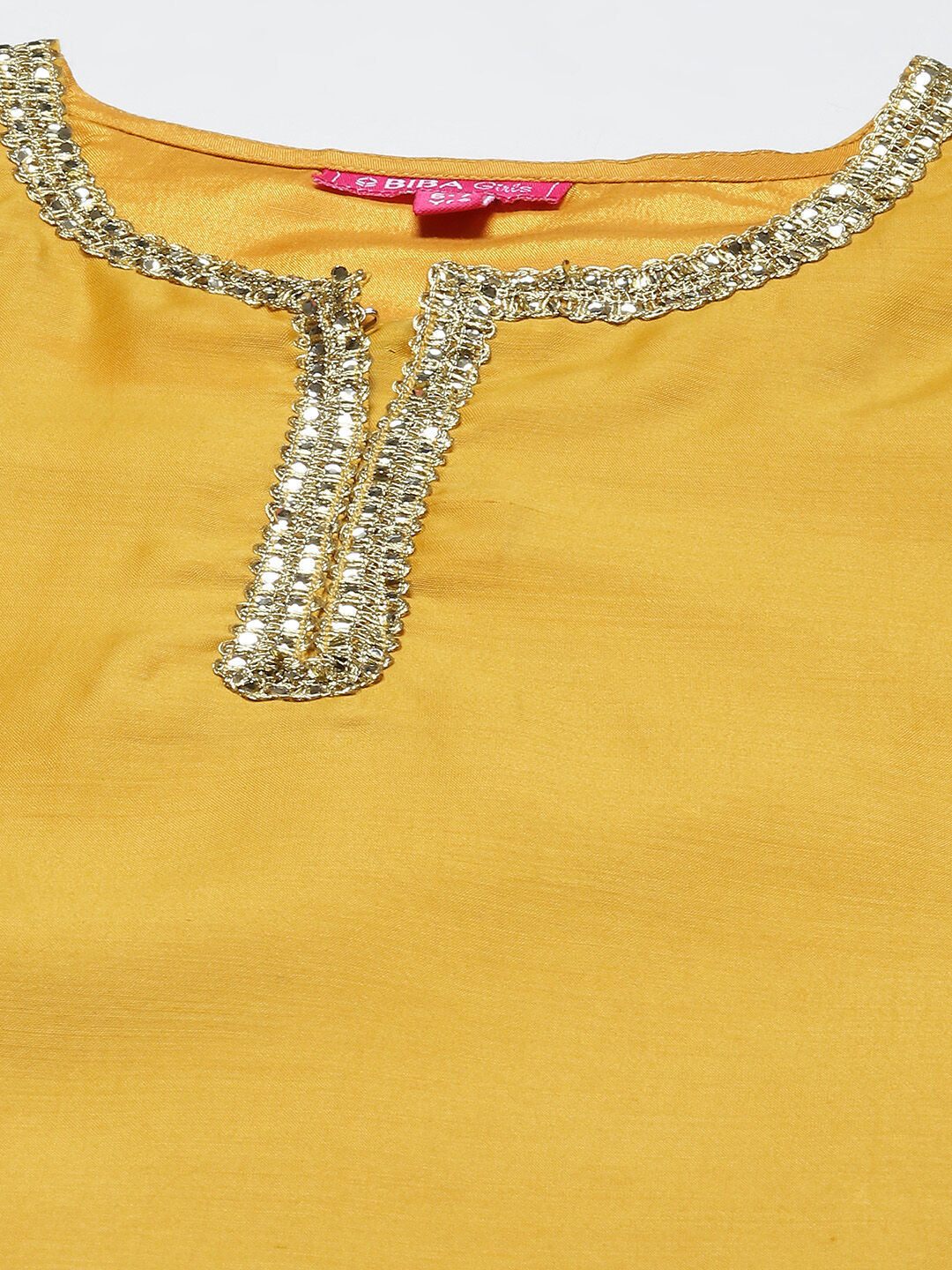 Pink & Yellow Art Silk Straight Kurta Set image number 1