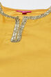 Pink & Yellow Art Silk Straight Kurta Set image number 1