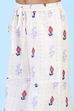 Off White Cotton Printed Straight Suit Set image number 2
