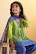 Green Viscose Rayon Ombre Bandhani Printed Kurta Set image number 1