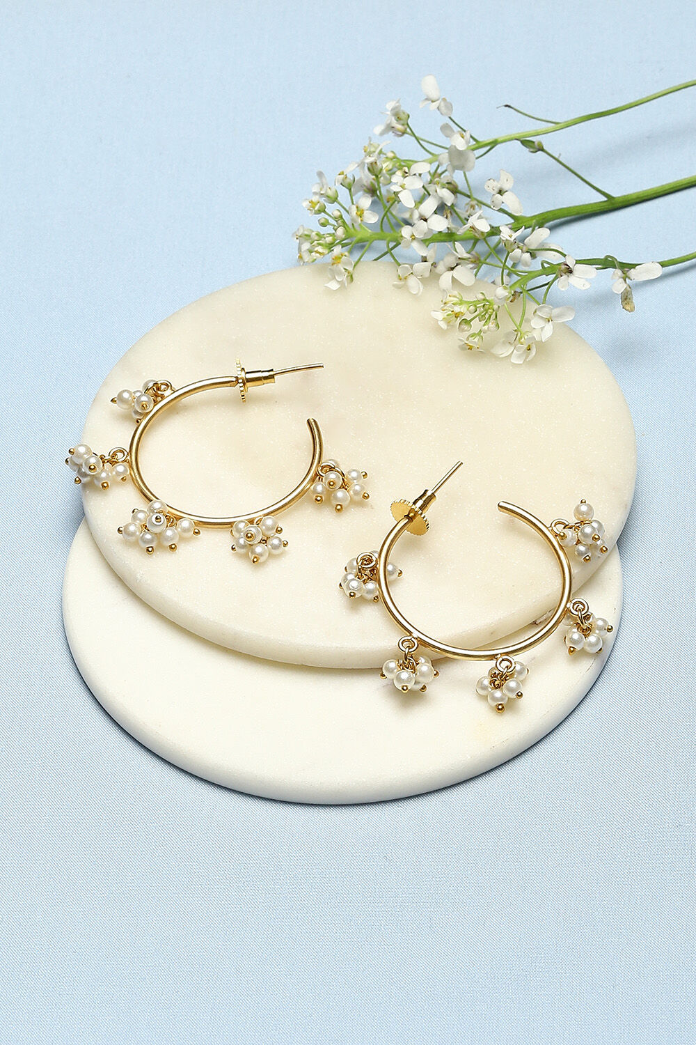 Gold Brass Earrings image number 0