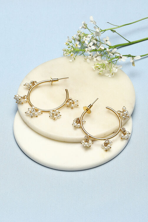 Gold Brass Earrings image number 0