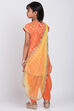 Orange Poly Metallic Straight Kurta Salwar Suit Set image number 4