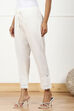 Black Viscose Lycra Solid Leggings image number 2