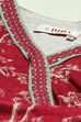 Indigo Pink Acrylic Flared Printed Dress image number 1