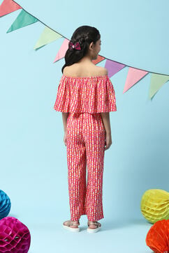 Pink Rayon Straight Jumpsuit image number 3