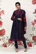 Rohit Bal Indigo Cotton Blend Straight Kurta Suit Set image number 7