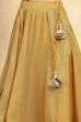 Mustard Yellow Polyester Gathered Lehenga Set image number 2