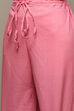 Pink Cotton Gathered Kurta Palazzo Suit Set image number 2