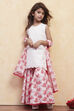White Red Cotton Sharara Suit Set image number 0