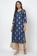 Navy Straight Kurta image number 0