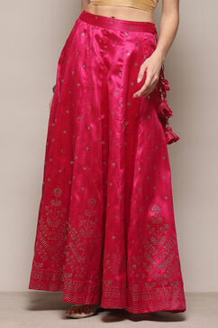 Fuchsia Polyester Printed Skirt image number 5