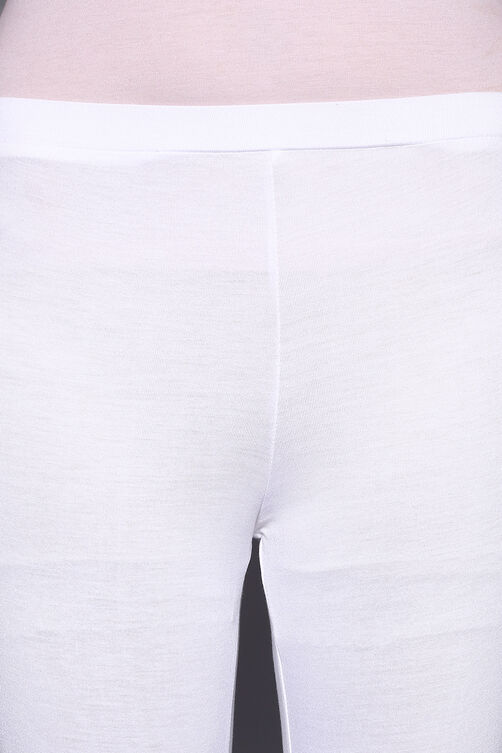 Black Viscose Lycra Solid Leggings image number 1