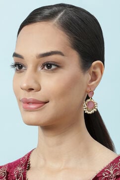 Pink Brass Earrings image number 3