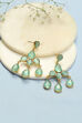 Mint Green Brass Earrings