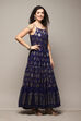 Dark Purple Polyester Tiered Dress image number 4