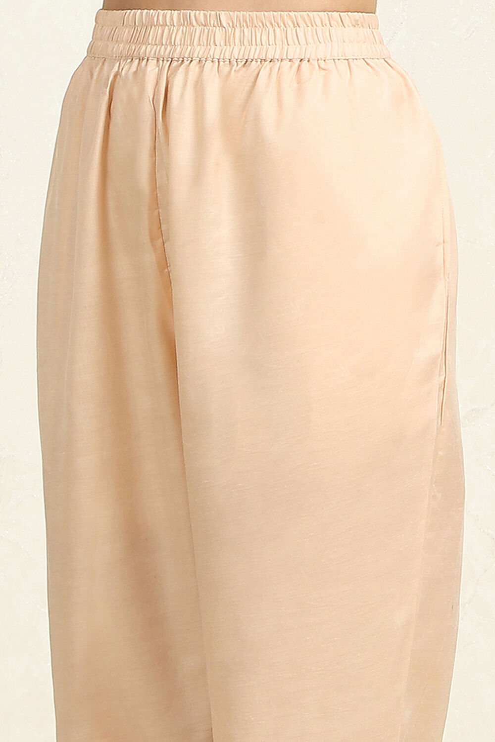 Blue Tussar Printed Unstitched Suit Set image number 3