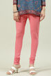 Camel Cotton Blend Solid Churidar image number 3