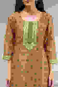 Coral Viscose Rayon Digital Print Unstitched Suit Set image number 2