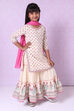 Cream Cotton Sharara Kurta Sharara Suit Set image number 5