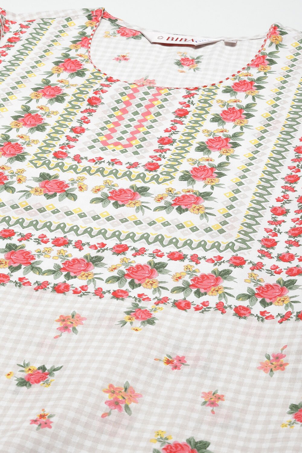 White Cotton Straight Kurta image number 1