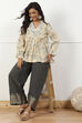 Blue Jacquard Solid Straight Palazzo Pants image number 0