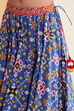 Blue Cotton Printed Kalidar Lehenga Set image number 2