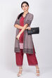 Maroon Cotton Fusion Wear Set image number 2