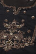 Black Poly Viscose A-Line Kurta Slim Pant Suit Set image number 1