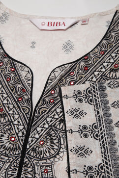 Natural Cotton Straight Printed Kurta image number 1