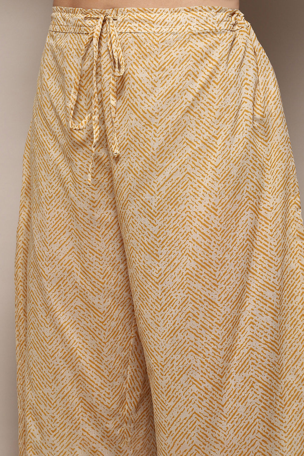 Blue Cotton Anarkali Kurta Palazzo Suit Set image number 2