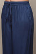 Indigo Rayon Gathered Suit Set image number 2