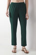 Blue Cotton Slim Pants image number 4