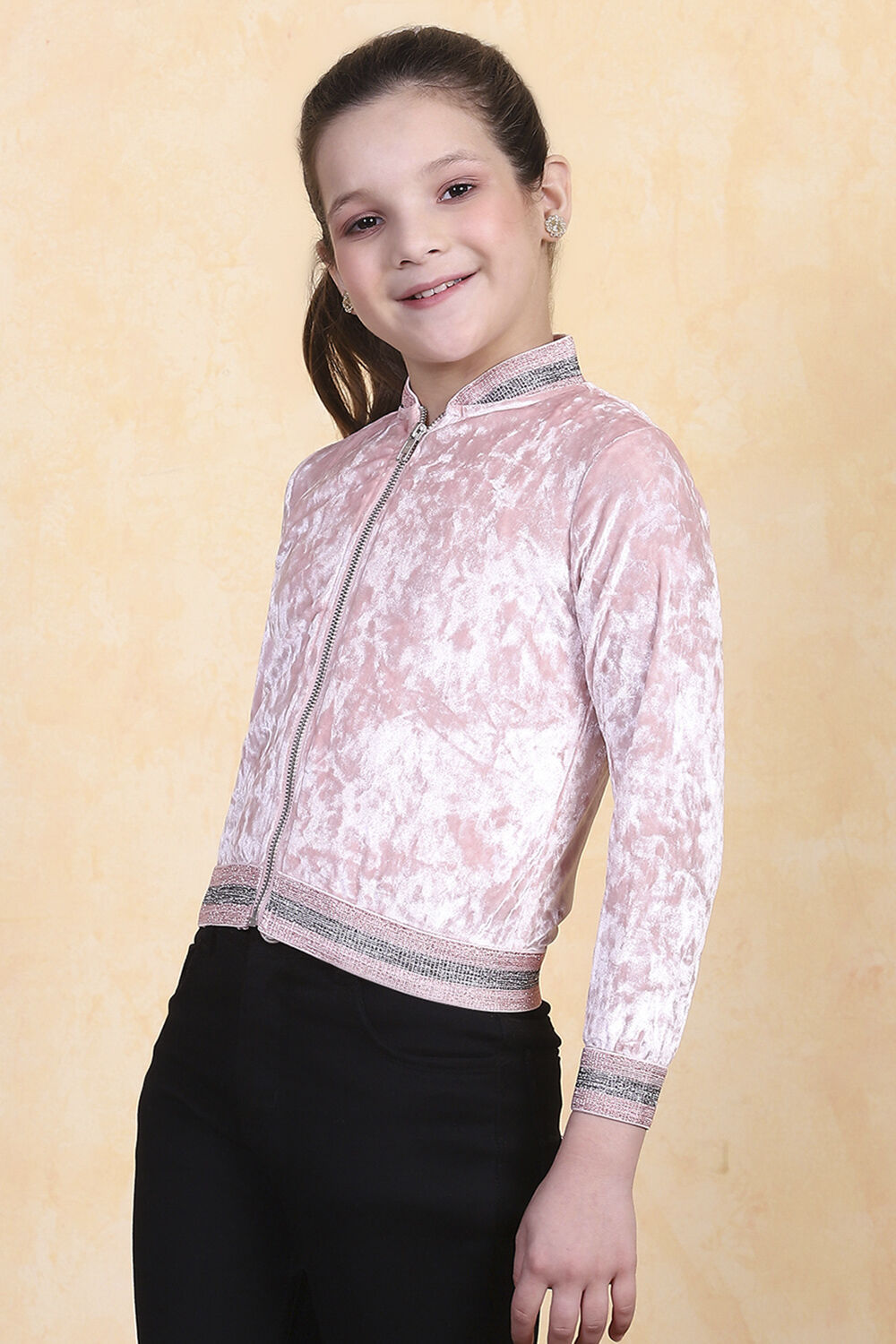 Pink Polyester Jacket image number 2