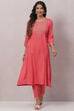 Fuchsia LIVA A Line Kurta Set image number 0