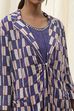Blue Printed Straight Jacket image number 1