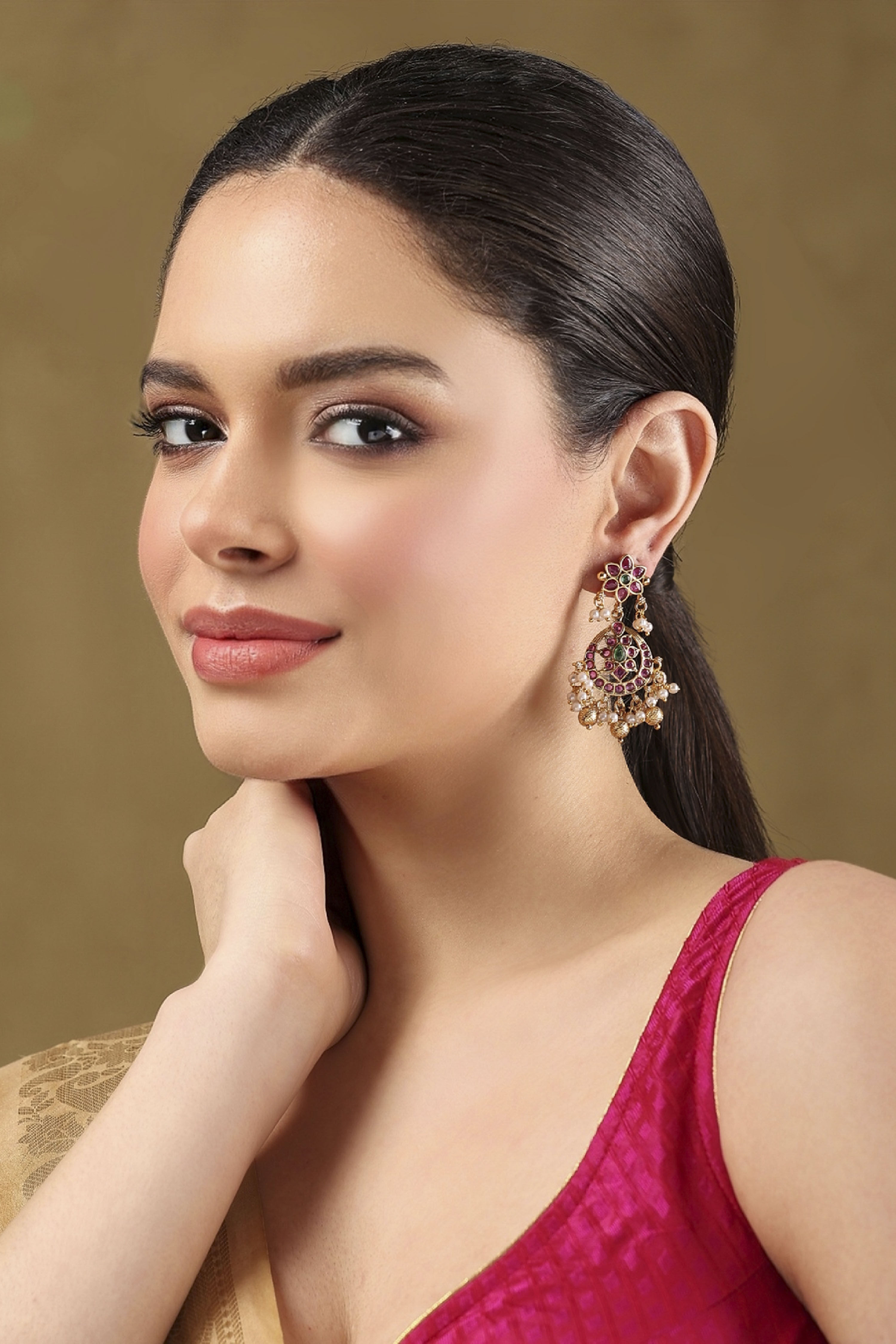Multicolour Textured Earrings image number 3