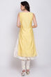 Yellow Cotton Silk A-Line Kurta Churidar Suit Set image number 5
