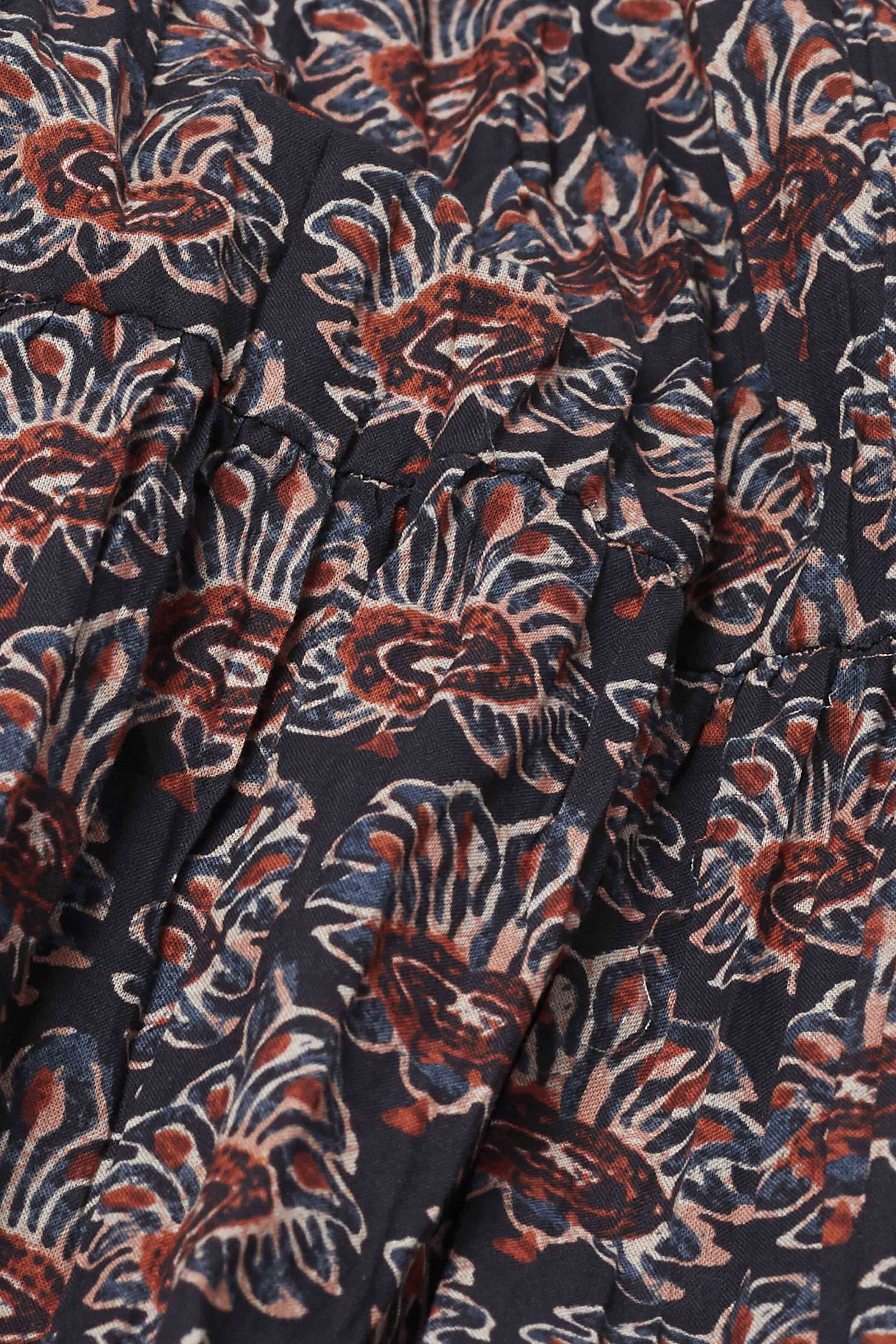 Black Cotton Printed Skirt image number 2