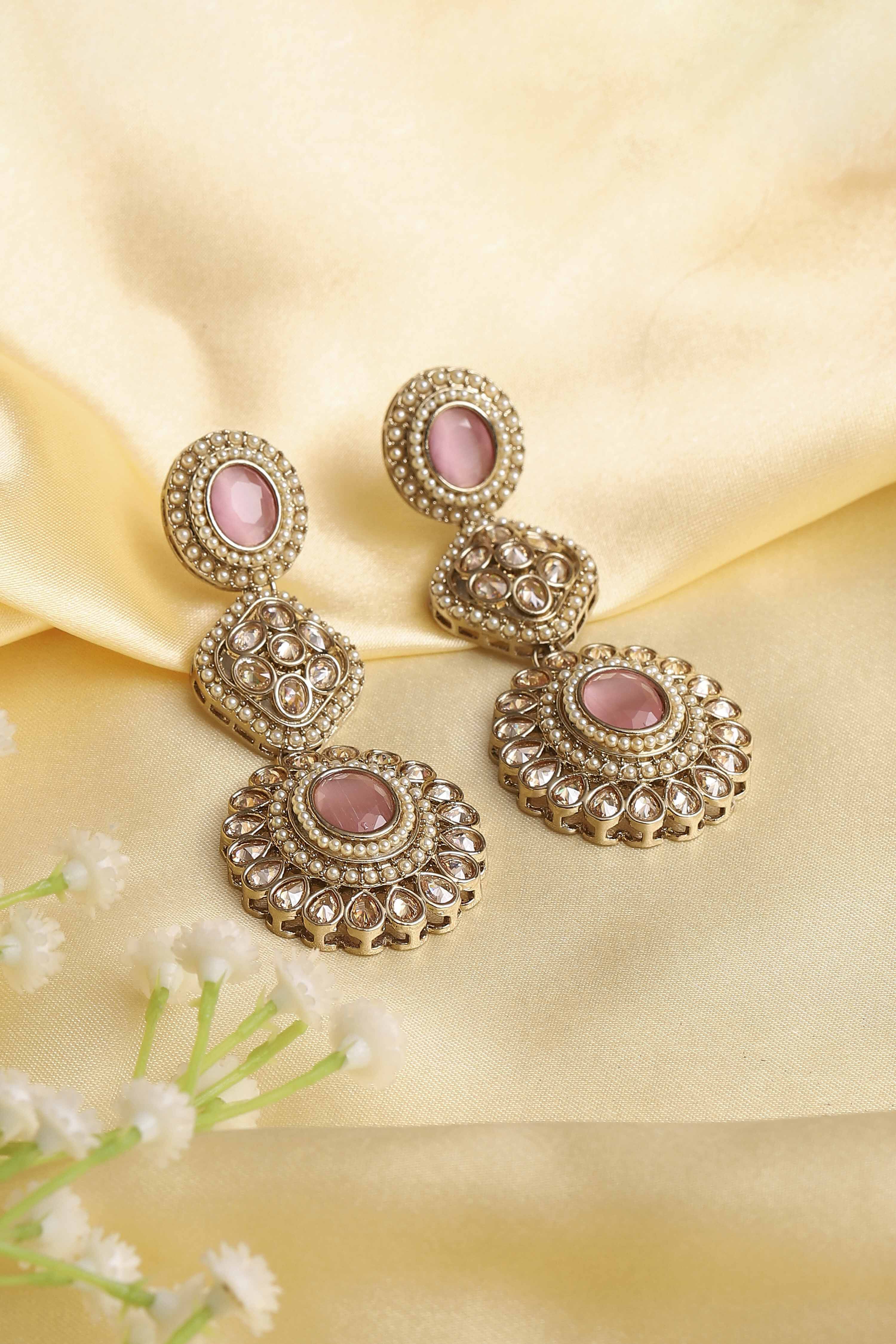 Light Pink Alloy Drop & Danglers image number 0