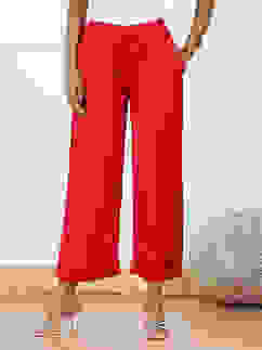 Fuschia Rayon Solid Palazzo image number 4